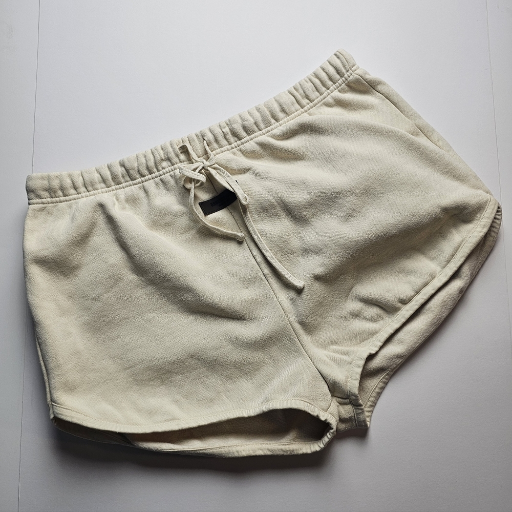 Women's Cream Lounge Shorts with Drawstring